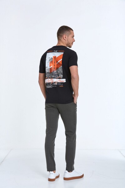 Lupe Printed Men's T-Shirt Navy Blue - 6