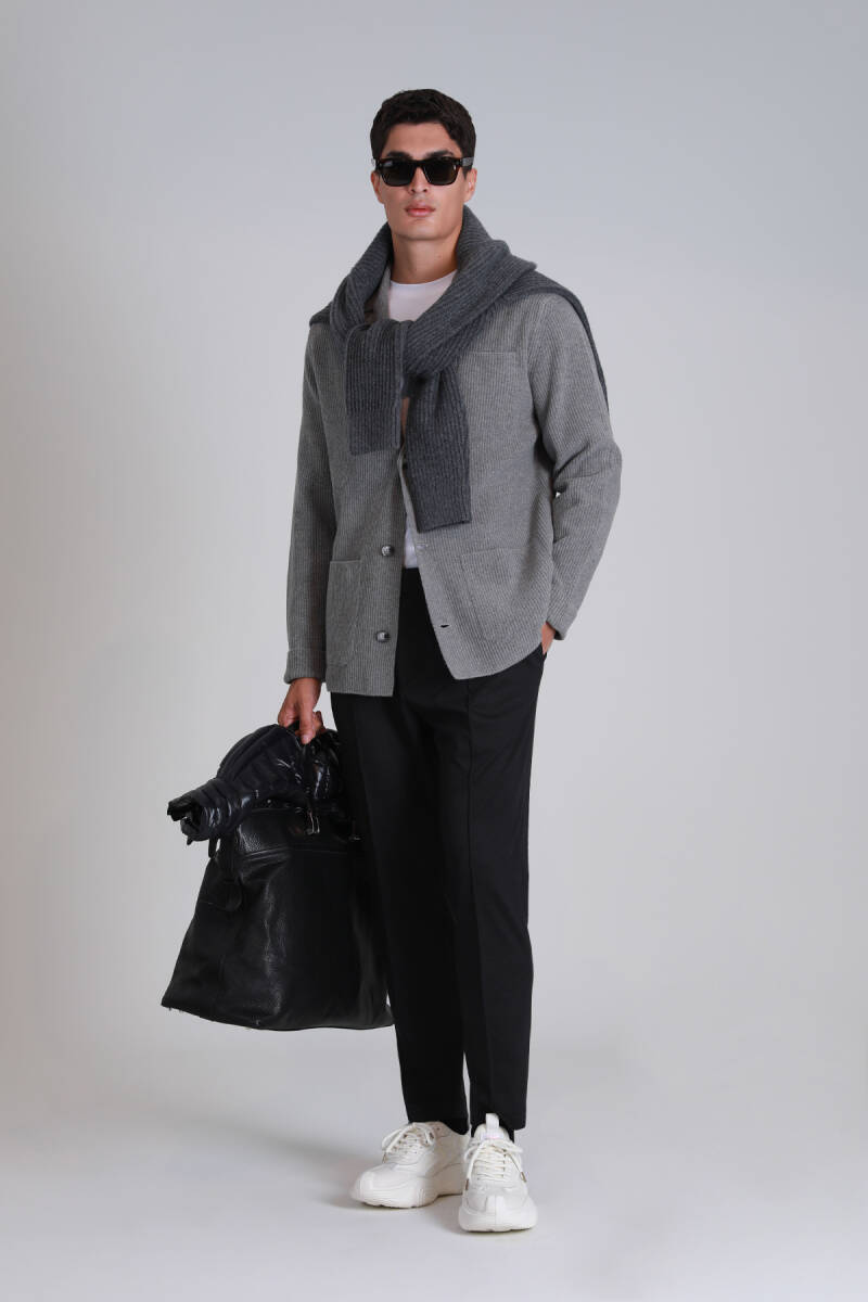 Lusi Spor Erkek Chino Pantolon Slim Fit Siyah - 4