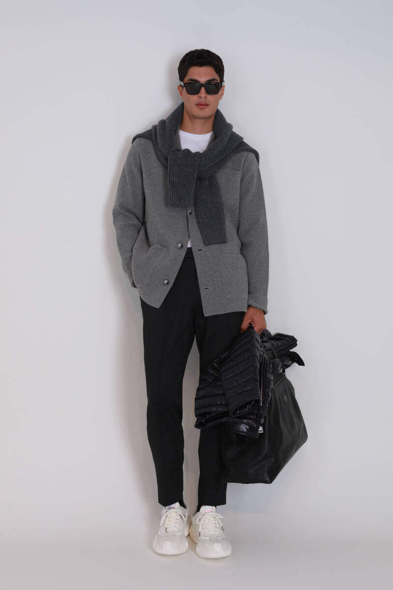 Lusi Spor Erkek Chino Pantolon Slim Fit Siyah - 5