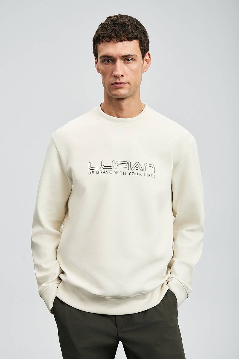 Luther Erkek Sweatshirt Ekru - 1