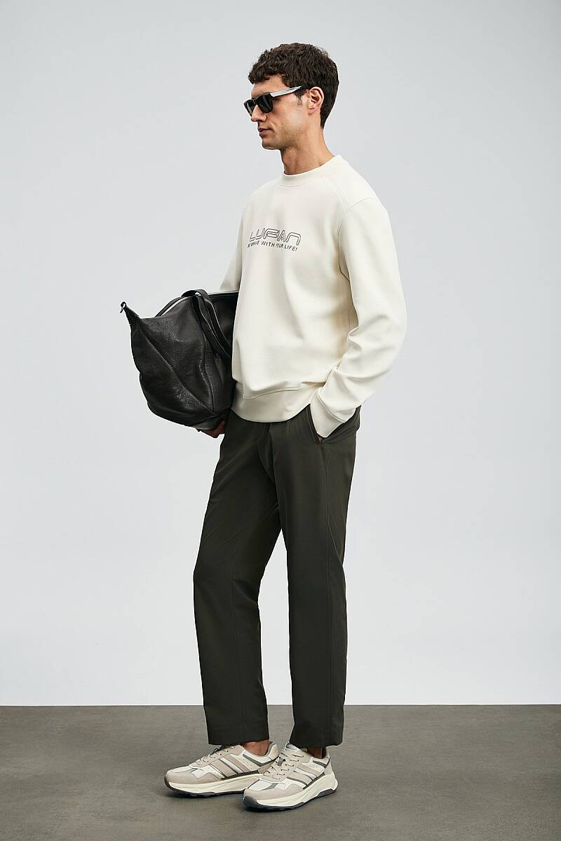 Luther Erkek Sweatshirt Ekru - 2