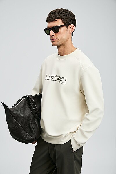 Luther Erkek Sweatshirt Ekru - 3