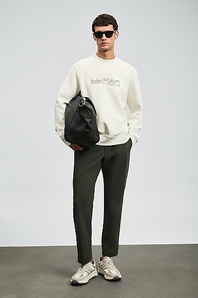 Luther Erkek Sweatshirt Ekru - 4