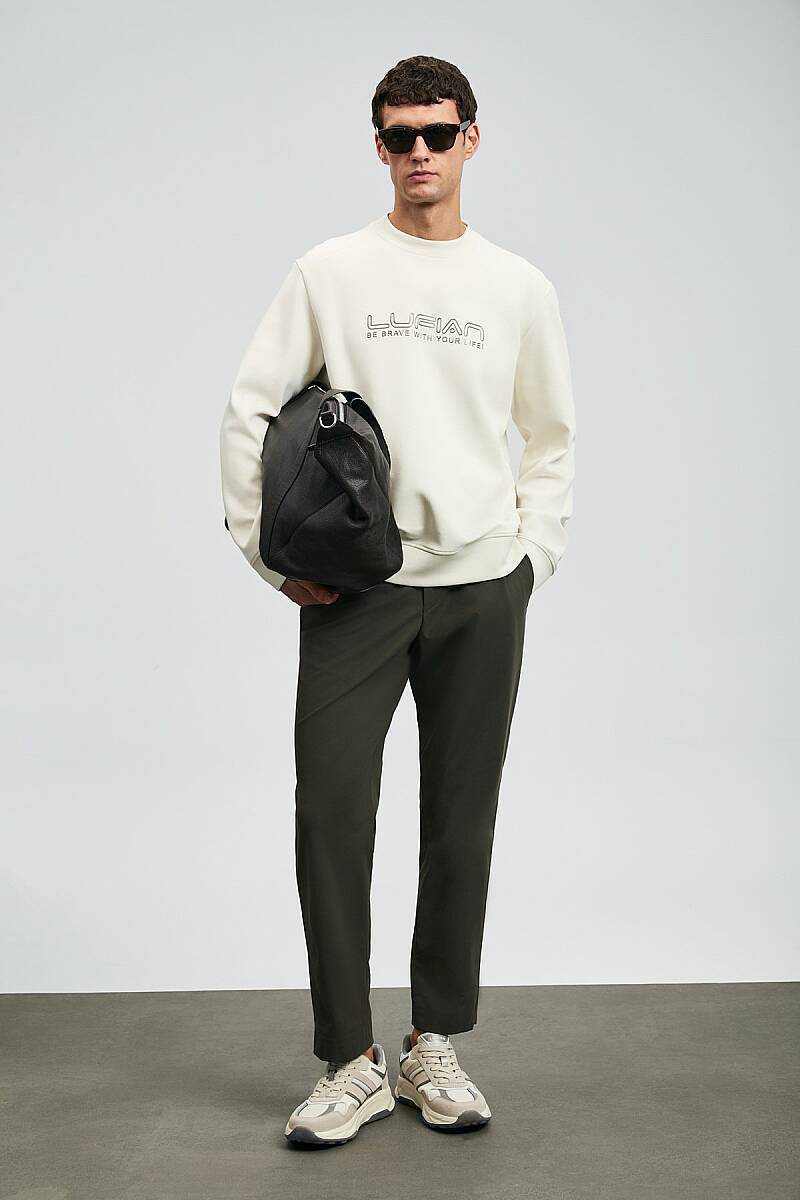 Luther Erkek Sweatshirt Ekru - 4