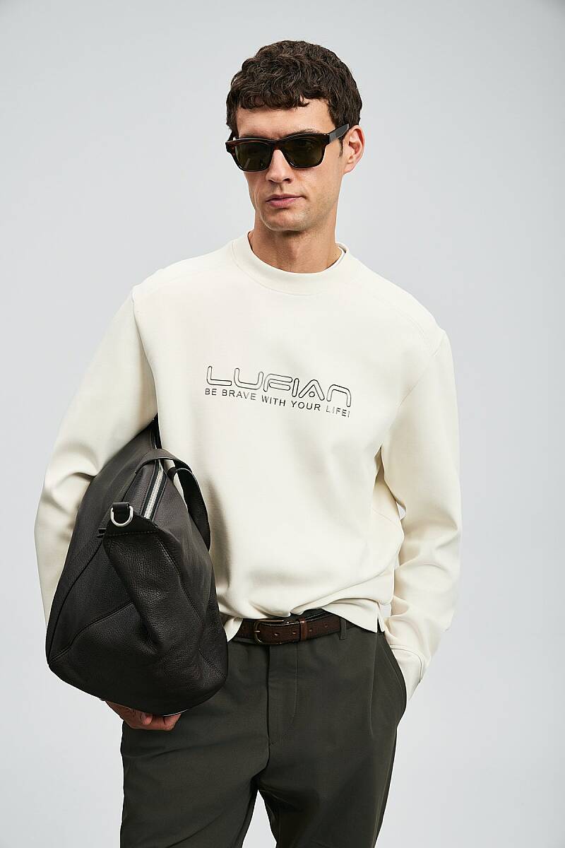 Luther Erkek Sweatshirt Ekru - 5