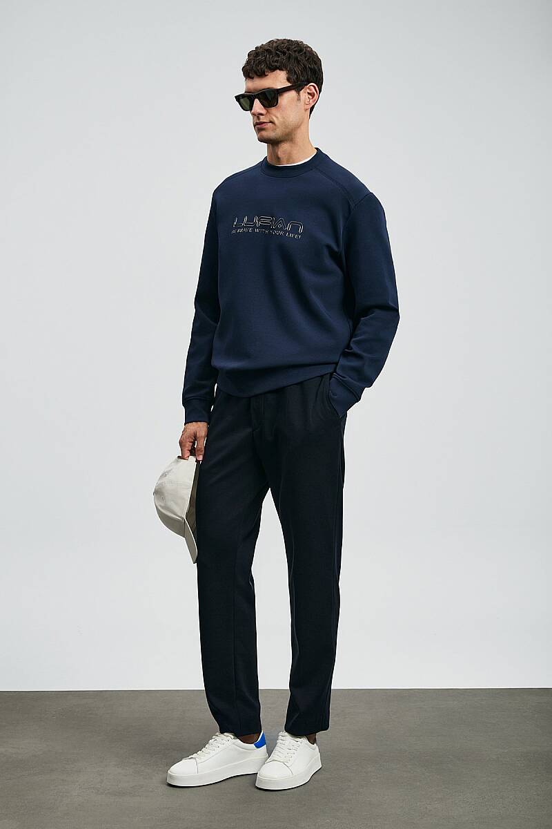 Luther Erkek Sweatshirt Lacivert - 2