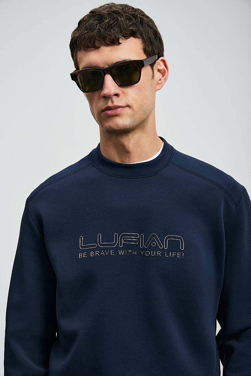 Luther Erkek Sweatshirt Lacivert - 4