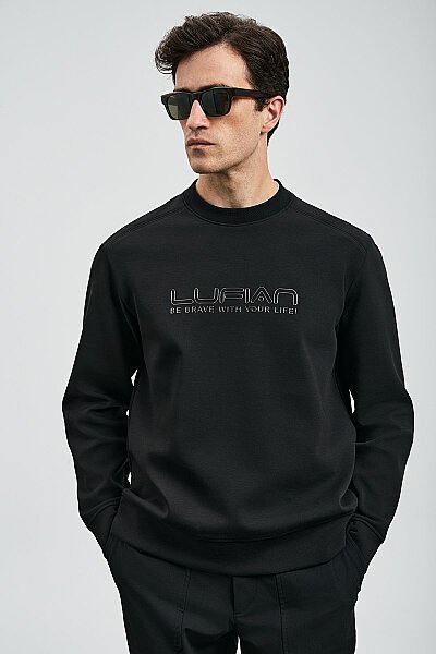 Luther Erkek Sweatshirt Siyah - LUFIAN