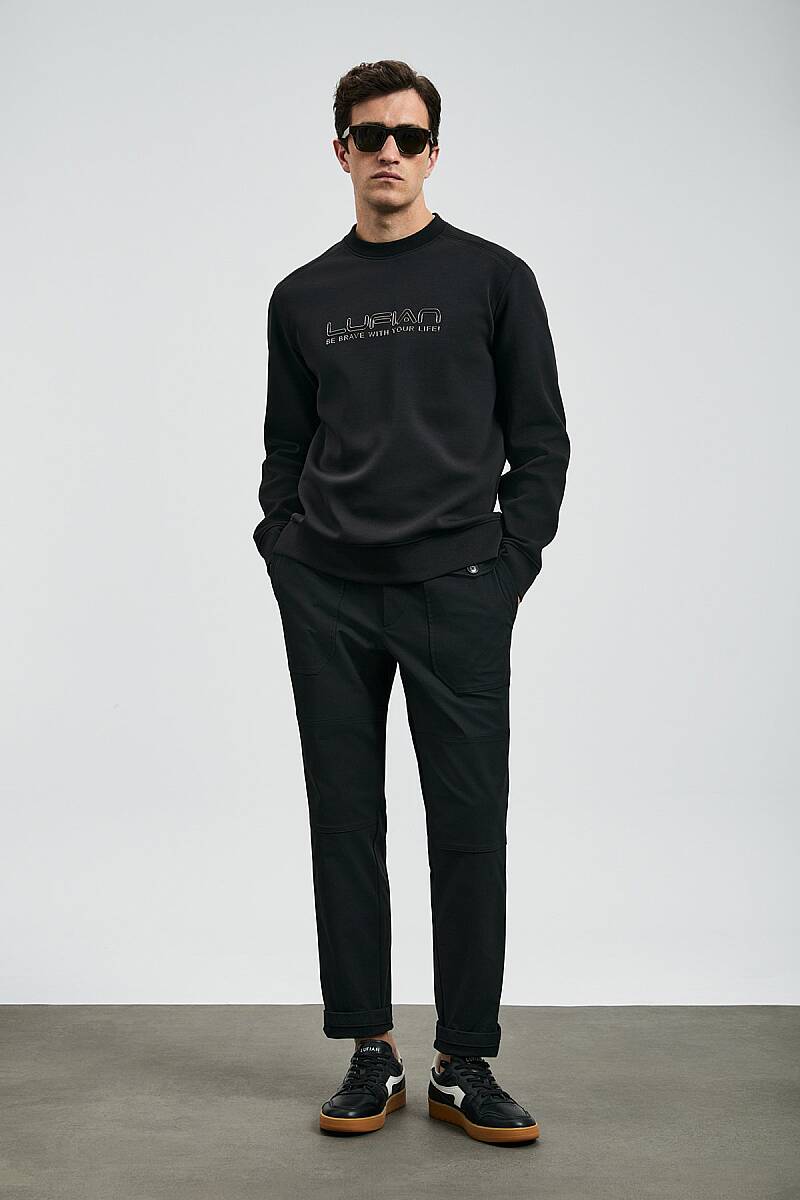 Luther Erkek Sweatshirt Siyah - 2