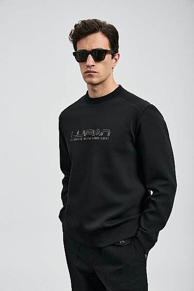 Luther Erkek Sweatshirt Siyah - 3