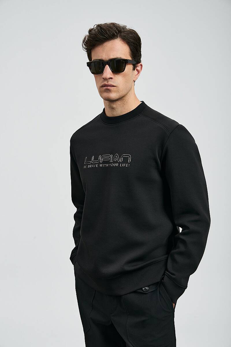 Luther Erkek Sweatshirt Siyah - 3