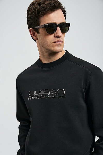 Luther Erkek Sweatshirt Siyah - 4