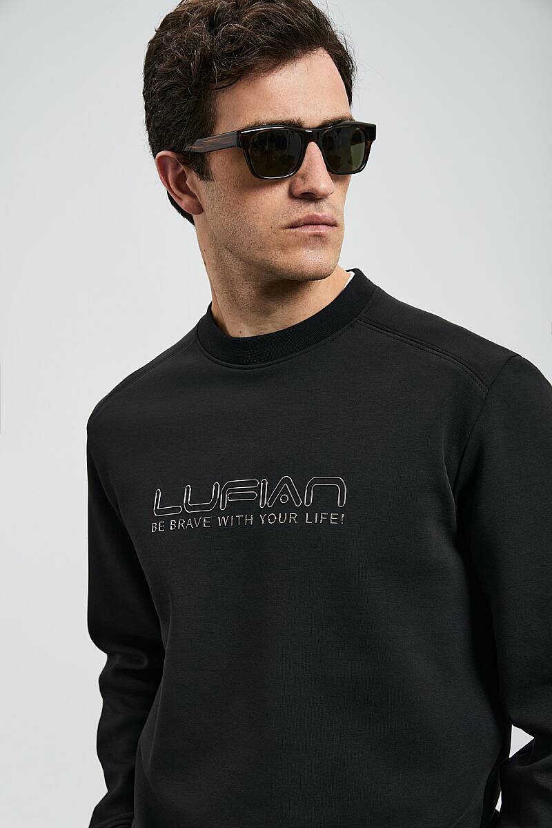 Luther Erkek Sweatshirt Siyah - 4