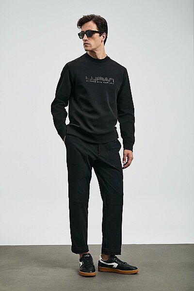 Luther Erkek Sweatshirt Siyah - 5