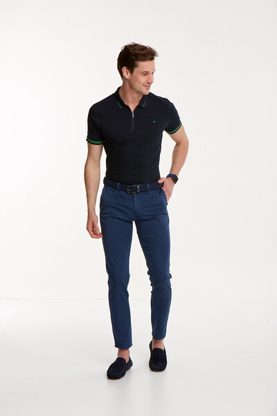 Lycra Cotton Slim Fit Men's Trousers - Thumbnail