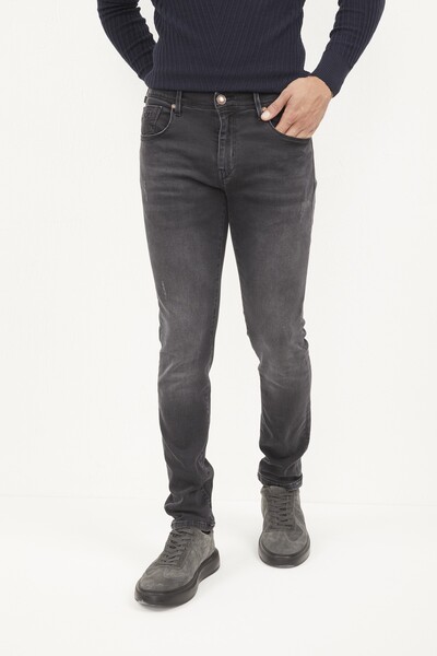VOLTAJ - Lycra Slim Fit Anthracite Jeans (1)