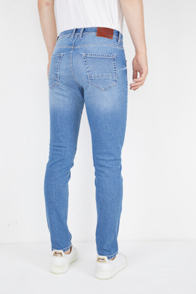 Lycra Slim Fit Blue Men's Jeans - Thumbnail