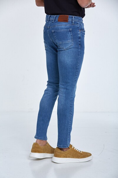 Lycra Wear Effect Slim Fit Men's Jeans - Thumbnail
