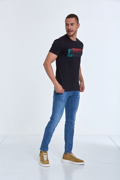 VOLTAJ - Lycra Wear Effect Slim Fit Men's Jeans (1)