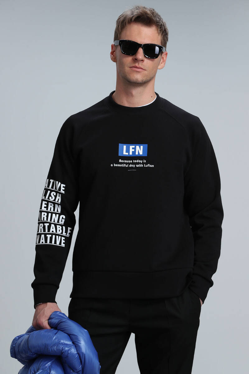 Maddox Erkek Sweatshirt Siyah - 1