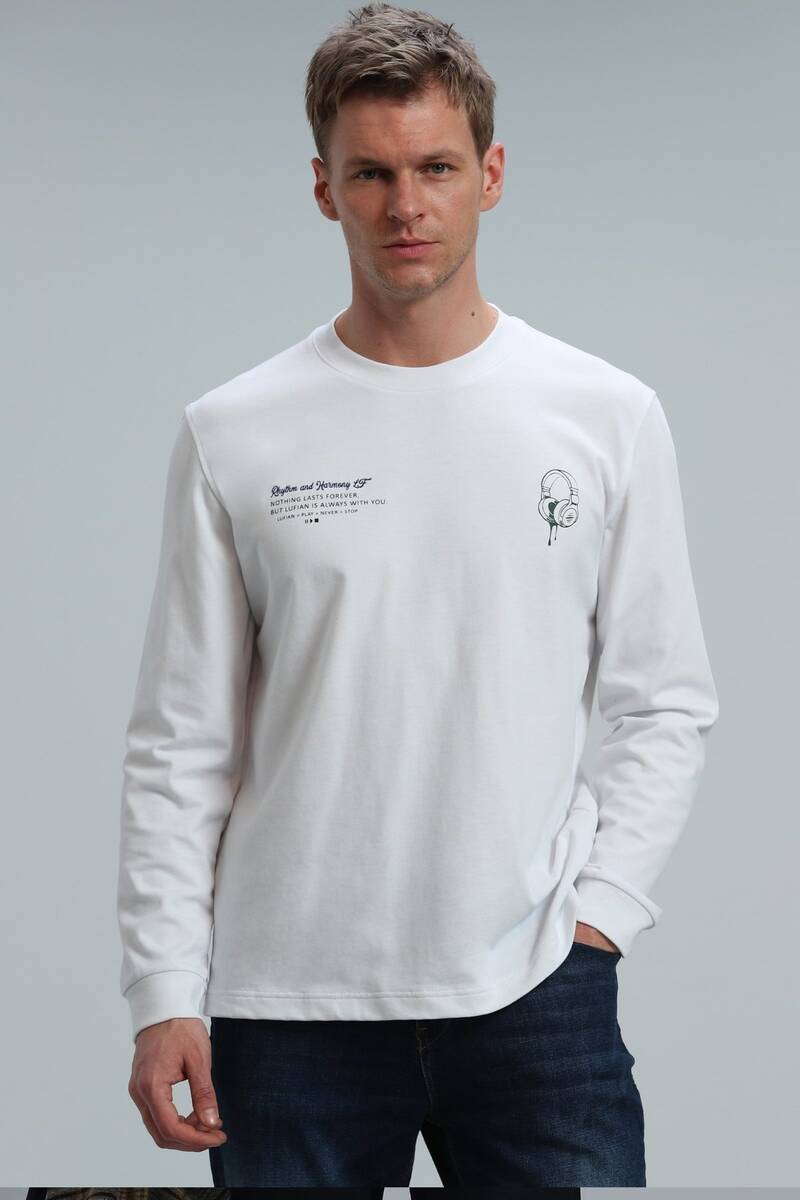 Magnus Men's Long Sleeve T-Shirt White - 1