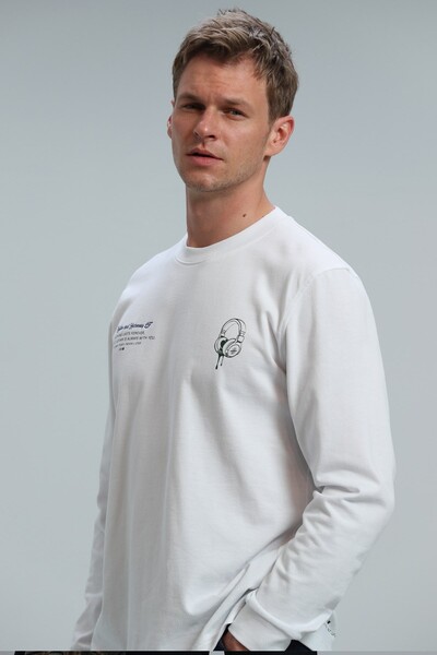Magnus Men's Long Sleeve T-Shirt White - 2