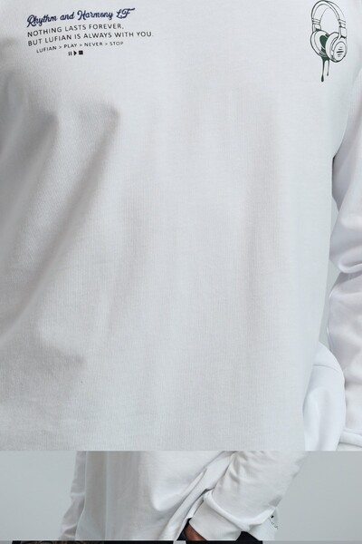 Magnus Men's Long Sleeve T-Shirt White - 4
