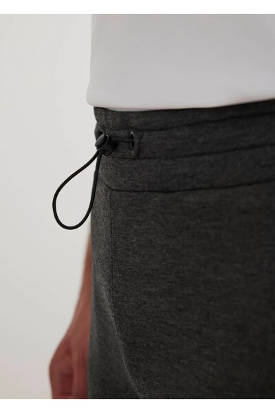 Male Antrasit Renk Örme Kumaşdan Jogger Pantolon - 2
