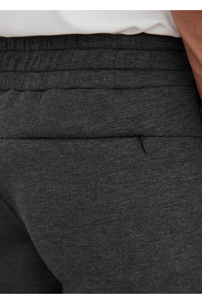 Male Antrasit Renk Örme Kumaşdan Jogger Pantolon - 6
