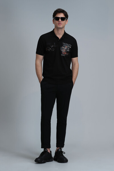 Mandy Smart Men's Polo T-Shirt Black - 2