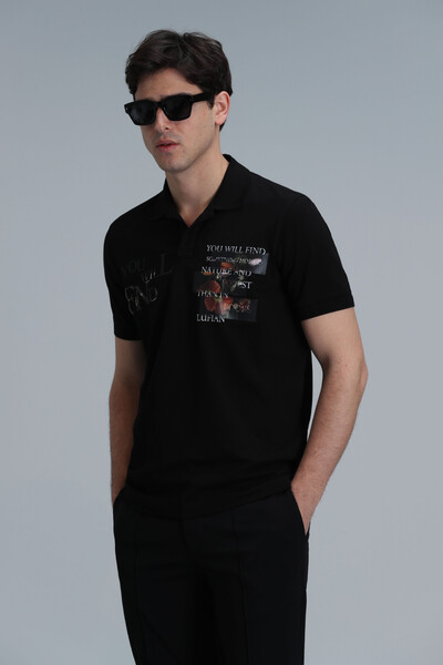 Mandy Smart Men's Polo T-Shirt Black - 3