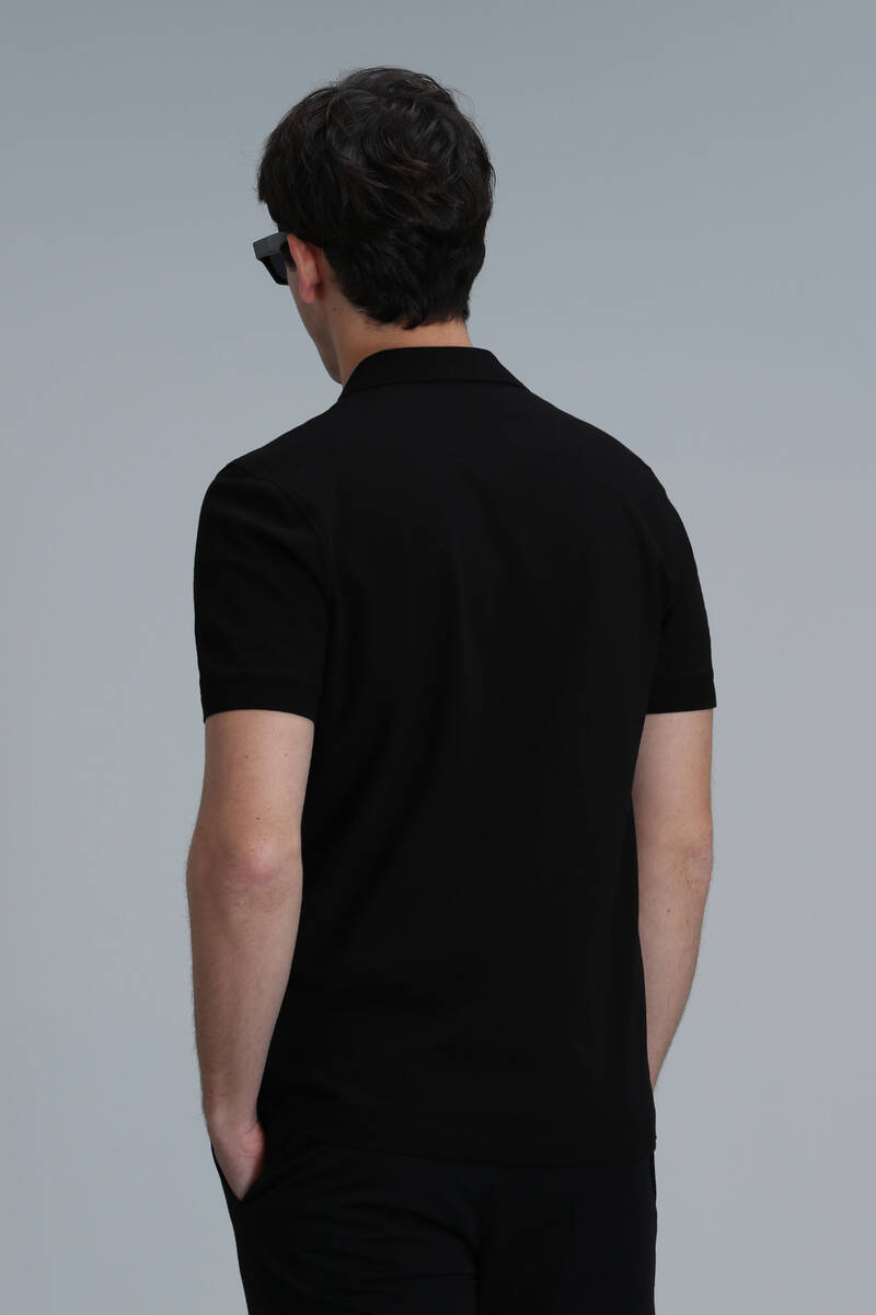 Mandy Smart Men's Polo T-Shirt Black - 6