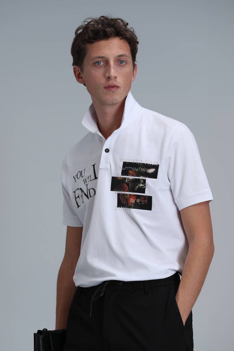 Mandy Smart Men's Polo T-Shirt White - 1
