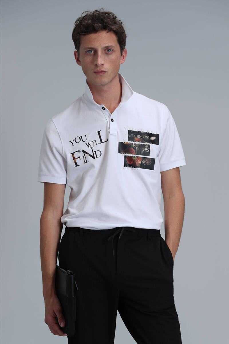 Mandy Smart Men's Polo T-Shirt White - 3