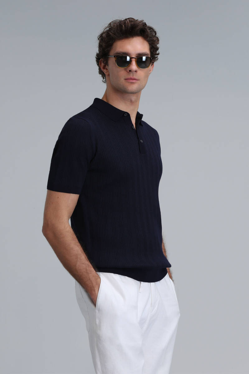 Marcel Men's Sweater Navy Blue - 1