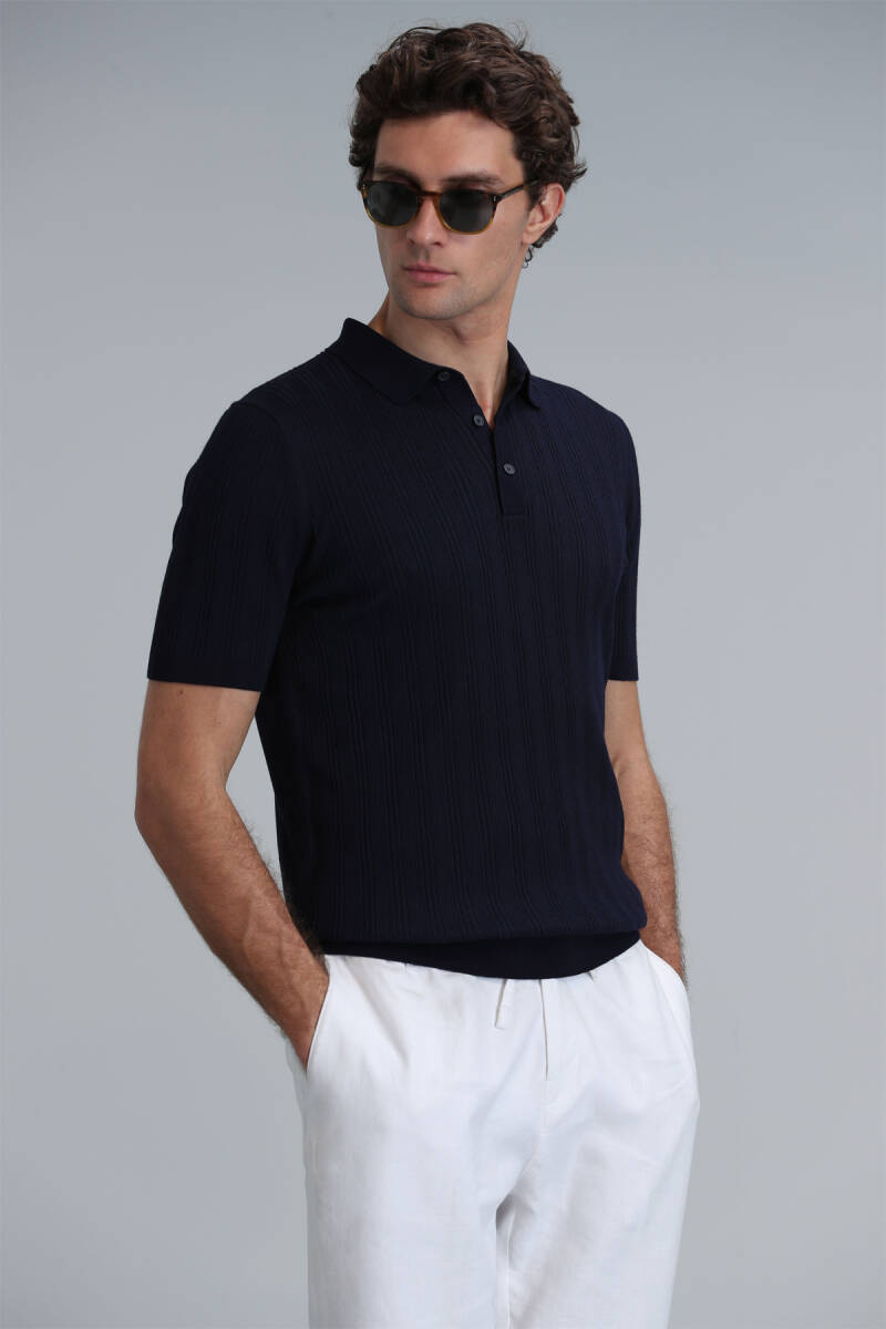 Marcel Men's Sweater Navy Blue - 3