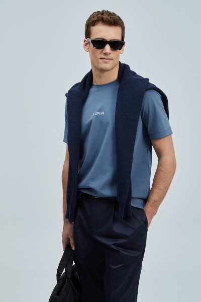 Marcus Modern Grafik T- Shirt Koyu Mavi - 2