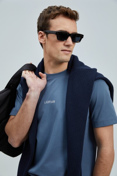 Marcus Modern Grafik T- Shirt Koyu Mavi - 4