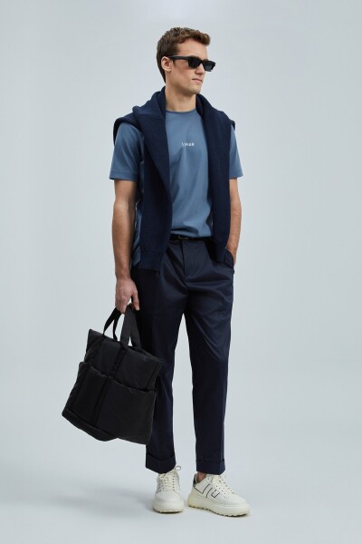 Marcus Modern Grafik T- Shirt Koyu Mavi - 5