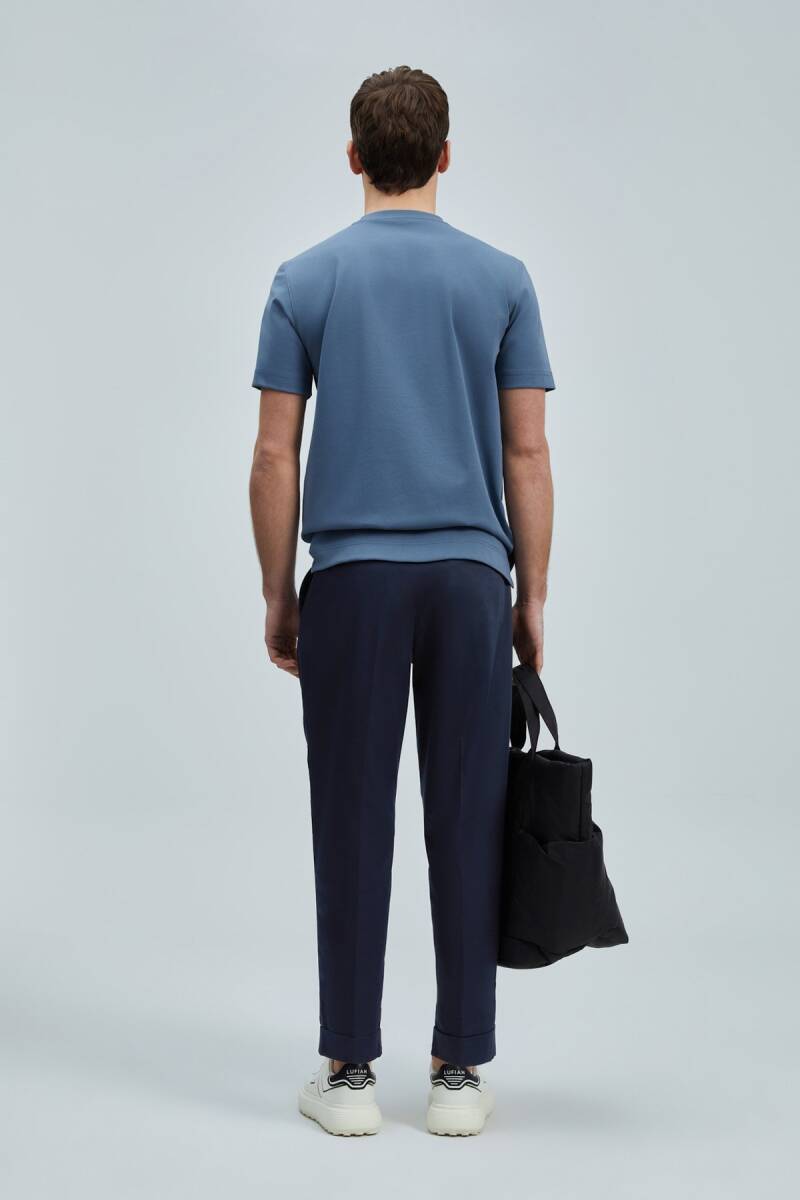 Marcus Modern Grafik T- Shirt Koyu Mavi - 6