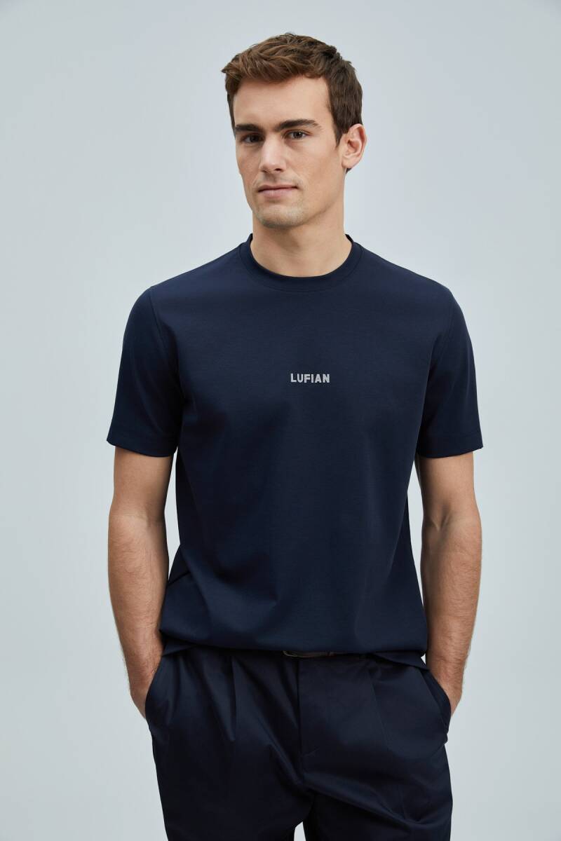 Marcus Modern Grafik T- Shirt Lacivert - 1