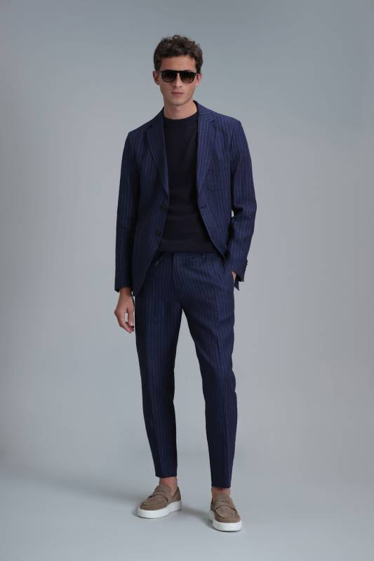 Marıo Smart Erkek Chino Pantolon Tailored Fit Lacivert - 1