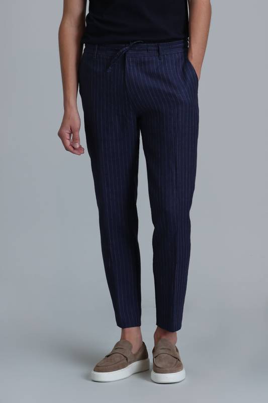 Marıo Smart Erkek Chino Pantolon Tailored Fit Lacivert - 2