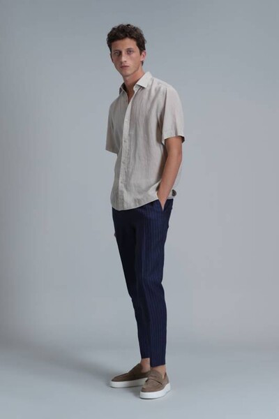 Marıo Smart Erkek Chino Pantolon Tailored Fit Lacivert - 4