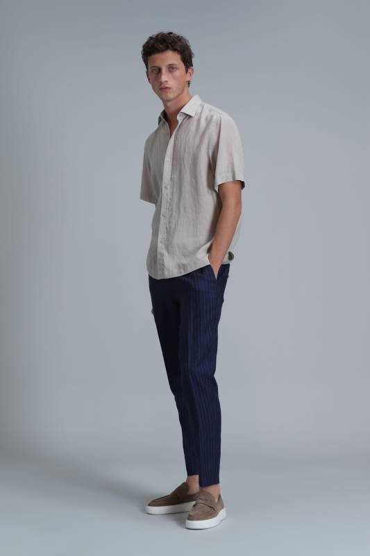 Marıo Smart Erkek Chino Pantolon Tailored Fit Lacivert - 4
