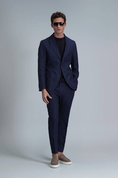 Marıo Smart Erkek Chino Pantolon Tailored Fit Lacivert - 5