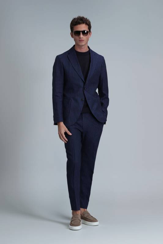 Marıo Smart Erkek Chino Pantolon Tailored Fit Lacivert - 5