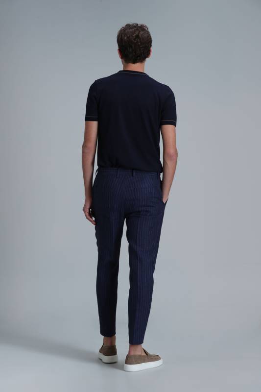 Marıo Smart Erkek Chino Pantolon Tailored Fit Lacivert - 6