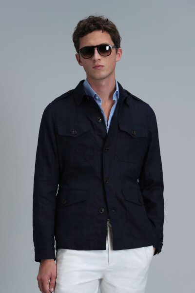 Mark Men's Coat Navy Blue 