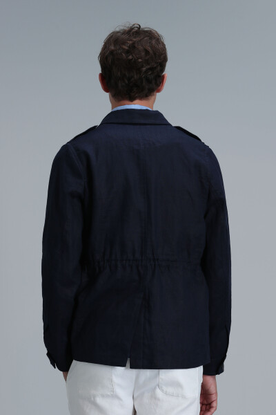 Mark Men's Coat Navy Blue - 5